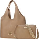 Monnari dámská taška pytel shopper volná kabelka 2v1 + crossbody taška - béžová - 3