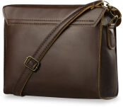 Malá klasická kabelka crossbody ve vintage stylu - hnědá - 4