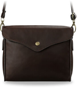 Malá klasická kabelka crossbody ve vintage stylu - hnědá
