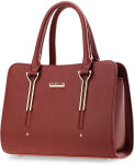 Pevná dámská kabelka shopper - červená - 2
