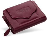 Kožená dámská peněženka money maker na mince - fialová - 5