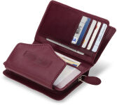 Kožená dámská peněženka money maker na mince - fialová - 3