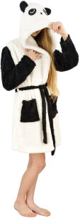 Teplý plyšový župan s kapucí kigurumi onesie – panda