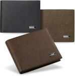 Moderní horizontální pánská peněženka hnědá - 7