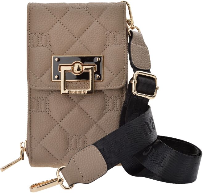 Monnari elegantní pouzdro na telefon s popruhem přes rameno - béžová