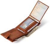 Pánská kožená peněženka BAG STREET na šířku – vínová - 5