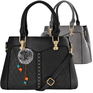 Elegantní dámská kabelka s reliéfním vzorem a klíčenkou klasický kufřík do ruky a přes rameno