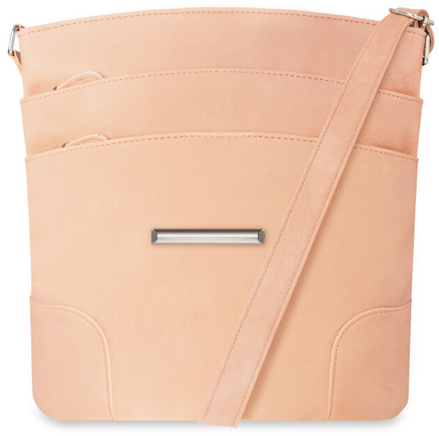 Klasická dámská kabelka univerzální crossbody - růžová