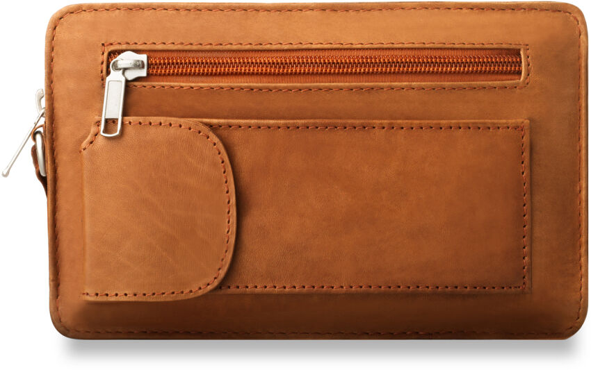 Pánské kožené etue na dokumenty peníze hnědá