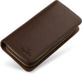 Elegantní pánská peněženka, kapsička, obal na karty na pásek či do ruky hnědá - 2