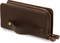 Elegantní pánská peněženka, kapsička, obal na karty na pásek či do ruky hnědá - 3