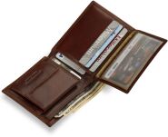 Horizontální pánská peněženka harvey miller z přírodní kůže  černá - 5