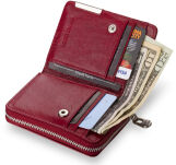 Lakovaná dámská peněženka jennifer jones červená - 4