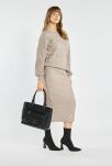Monnari taška z kolekce Premium velká dámská kabelka aktovka shopper - černá - 5