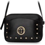 Monnari elegantní dámská malá kabelka přes rameno s cvočky dvoukomorová lakovaná - černá - 2