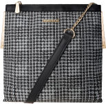 Elegantní dámská crossbody kabelka Monnari s motivem kohoutí stopy – černá - 6