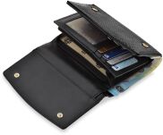 Monnari malá dámská peněženka s klopou se vzorem kůže elegantní peněženka - černá - 3