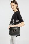 Monnari jednokomorová dámská měkká prošívaná kabelka crossbody - černá - 7