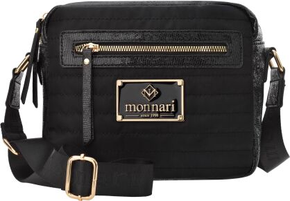 Monnari jednokomorová dámská měkká prošívaná kabelka crossbody - černá