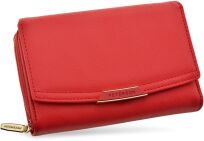 Peterson elegantní klasická dámská peněženka rfid secure prostorná s klopou ve stylové dárkové krabičce - červená - 2