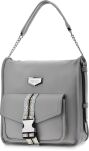 Objemná dámská taška monnari velká listonoška crossbody taška přes rameno městská volná shopperka - šedá - 2