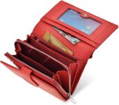 Dámská kožená peněženka jennifer jones pojemná portmonetka na zip s ochranou karty rfid - 4