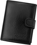 Pánská ekologická kožená peněženka 4U CAVALDI na karty a mince - černá - 2
