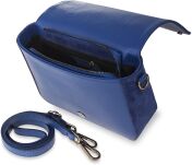 Kožená listonoška dámská kabelka se střapci boho hippie - šedá  - 4