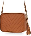 Prošívaná listová kabelka  se střapcem klíčenka kabelka dámská na řetízku - 5