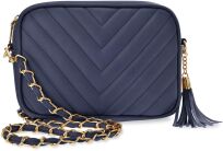 Prošívaná listová kabelka  se střapcem klíčenka kabelka dámská na řetízku - 3