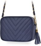 Prošívaná listová kabelka  se střapcem klíčenka kabelka dámská na řetízku - 4