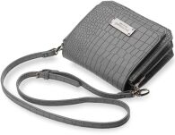 Stylová dámská kabelka monnari matná eko kůže krokodýlí vzor šedý - 4