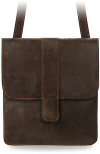 Klasická dámská kabelka crossbody - 100% kůže - hnědá