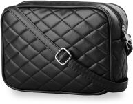 Prošívaná malá dámská kabelka stříbrná - 4