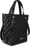 Prošívaný kufřík monnari dámská kabelka malý shopper bag - černý - 2