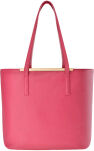 Elegantní dámská shopper kabelka do ruky i na rameno – malinová - 4