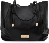 Monnari dámská taška pytel shopper volná kabelka 2v1 + crossbody - černá - 2