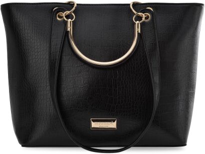 Monnari klasická dámská velká kabelka loďka shopper na rameno - černá