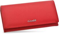 Klasická velká dámská peněženka Cavaldi elegantní peněženka s kapsičkami - červená - 2