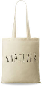 Kabelka shopper bag eko bavlněná taška s potiskem na nákupy béžová whatever
