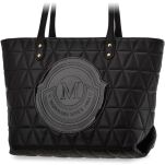 Klasická dámská taška monnari prošívaná taška nákupní taška přes rameno s logem - černá - 5