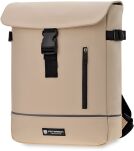 Peterson nepromokavý městský batoh školní cestovní robustní dámský pánský + pouzdro - béžový - 2