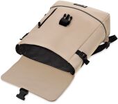 Peterson nepromokavý městský batoh školní cestovní robustní dámský pánský + pouzdro - béžový - 4