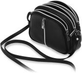 Malá dámská kabelka victoria&co příruční vícekomorová listonoška s kapsami - černá - 4