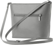 Dámská kožená crossbody kabelka italská 100% přírodní kůže – šedá - 4
