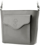 Dámská kožená crossbody kabelka italská 100% přírodní kůže – šedá - 3