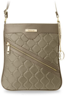 Malá dámská crossbody kabelka prošívaná - béžová