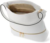 Módní dámská kabelka pod paži shopper se zipy – korálová - 3