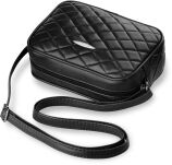 Prošívaná malá dámská kabelka černá - 4