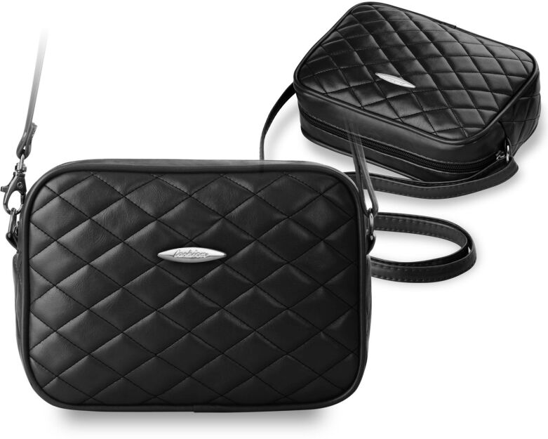 Prošívaná malá dámská crossbody kabelka / listonoška - černá
